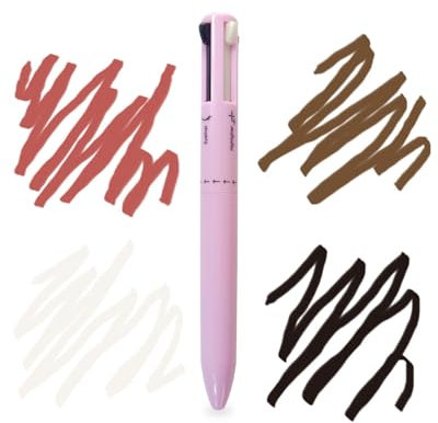 AORHOFJ 4-in-1-Make Up-Stift, Eyeliner, Brow Liner, Lip Liner & Highlighter-Stift, wasserfester, langanhaltender All-in-One-Makeup-Stift, Eyeliner, Augenbrauenstift, Lippenkonturenstift und Textmarker