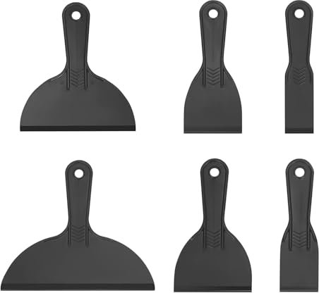6 Stück Spachtelmesser Set 6 Pack zum Entfernen von Tapeten Schlamm für Farbe Abbeizen Werkzeug Schaber Werkzeug