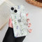 DEFBSC Hülle Kompatibel mit iPhone 13, Transparent Florale Blumen Muster Design für Mädchen Klar TPU Dünne Stoßfest Kratzfestes Handyhülle Schutzhülle für iPhone 13 - Weiß