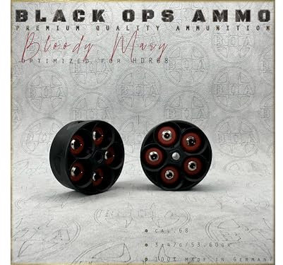 Bloody Mary for TR68 / HDR68 Munition Cal.68 by Black OPS Ammo for Target Shooting & Tactical Home Defence TR 68 HDR 68