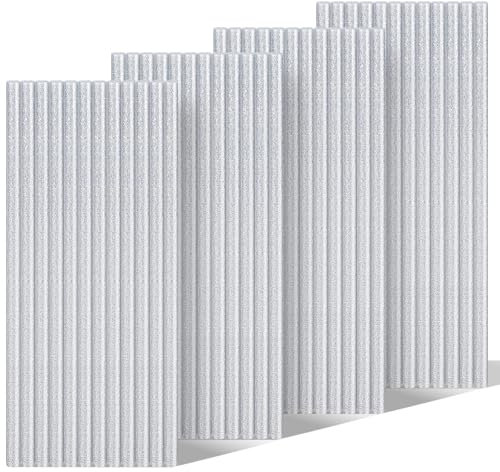 Einfa Stick Colla a Caldo Argento Glitterato - 48 Pezzi Hot Glue Sticks 7x200mm - Adesivo Colla a Caldo 7mm per Pistola - Glitter Silver Glue Artigianato Riparazioni
