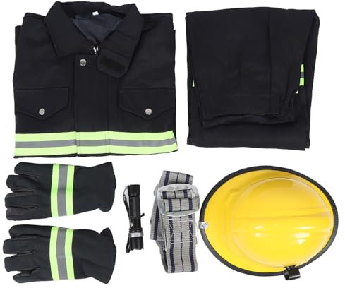 Flame Retardant Protective Clothing,Type 97 Flame Retardant Safety Suit with Eye Catching Color, and for Fire and ABS and Nylon Material, Unisex Uniform (XXXL)