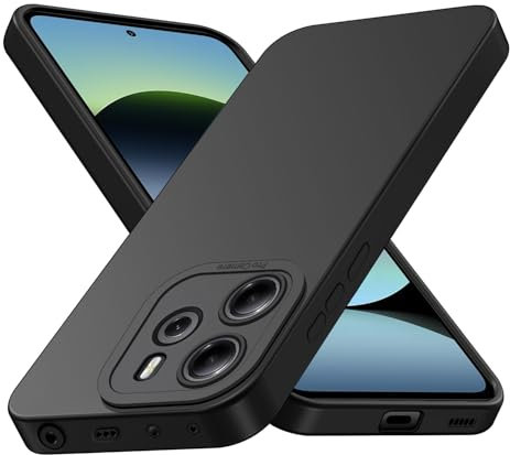 Tenphone Coque pour Xiaomi Redmi Note 14 4G (Pas pour 5G), Housse Etui de Protection en Silicone Souple, Cover Antichoc avec Protege de Camera, Pochette Compatible avec TPU (Noir, Redmi Note 14 4G)