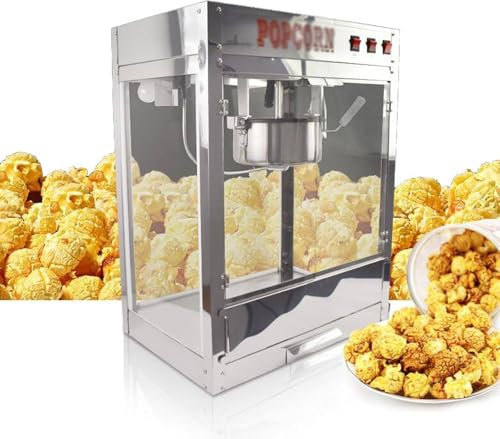 BOOZXCV Popcorn Maker, Electric Popcorn Machine, Homemade Fresh Popcorn in Under, Uses Hot Air, Parties, Movie Nights, Kidss Birthday