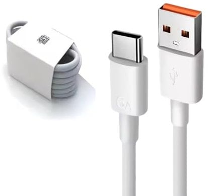 USB to USB-C Fast Charging Cable – Durable, 65W, 6A Charger Lead, 1M – Quick Charge & Data Sync for IPhone, Samsung, Google Pixel, Motorola, Xiaomi & Other Devices