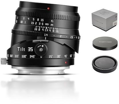 TTARTISAN Tilt 35mm f/1.4 for E-Mount APS-C Manual Focus Prime Lens for Mirrorless Camera A6500 A6600 A6700 NEX-5C NEX-6 NEX-7 ZVE-10 ZVE-10II FX30 A7M4 A7R5 A7S3 A7CR A1 A9 ZV-E1