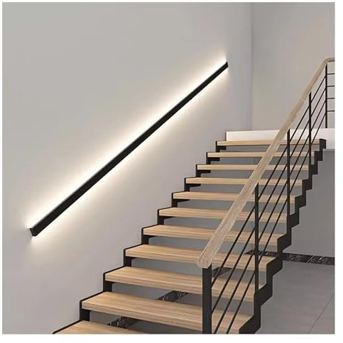 Corrimano a LED da parete per scale, soluzione di illuminazione con sensore interno per navigazione sicura in corridoio e corridoio