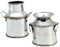 INOOMP 2 Pièces Mini Pot De Lait en Métal Bidon De Lait De Maison De Poupée Décor Bricolage Mini-poupée Miniatures Cruche Mini- Petit Maisons Poupées Le Fer Silver