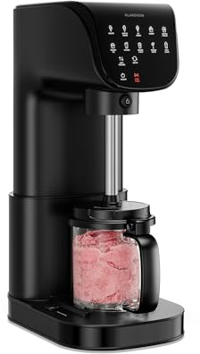 Klarstein Heladera, Velaire – Máquina de helados de 500 W, 3 recipientes de 0,6 L (1,8 L en total), 10 programas, pantalla táctil, yogur helado y sorbete