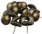 HALJIA 20 piezas 30 x 30 mm Vintage decorativo clavos para tapicería Stud para joyas caja de regalo de bronce antiguo sofá decoración