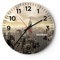 Modern Wanduhr Stadt Wolkenkratzer Manhattan New York 40x40cm Rund Groß Wand Uhr Glas Analog Zimmeruhren Küche Büro Wohnzimmer Glasuhr Wall Clock Dekoration Design Küchenuhr C4AR40x40-2630