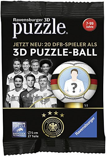 Ravensburger Ravensburger-3D Puzzle 27 Ball Blindpacks WM 2018 (German), Multicolore, TU