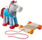 HABA 304142 - Pferd Kunterbunt, farbenfrohes Nachziehspielzeug mit Rollbrett und Kuscheltier, 30 cm, Spielzeug ab 18 Monaten