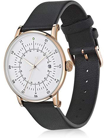 Squarestreet Unisex Uhr Analog Swiss Quarz Edelstahl Leder Plano SQ38 PS-79