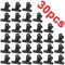 30PCS Kleine Bulldogge Büroklammern,Multi-function clip for klammern für fotos, office and kitchen (Schwarz，22mm)
