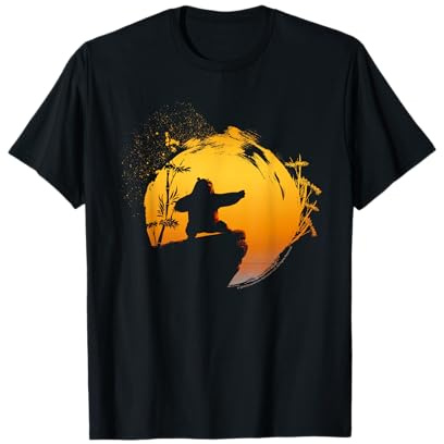 Kung Fu Panda Po Tai Chi Sunset Silhouette T-Shirt