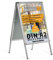 Kundenstopper Gehwegaufsteller Werbetafel | für zwei Plakate | Aluminium Plakatständer | inkl. PVC Schutzfolie (A2 B42,0 x H59,4 cm)