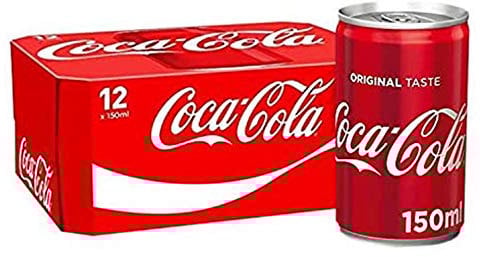12 mini boîtes de coca-cola (12 x 150 ml)