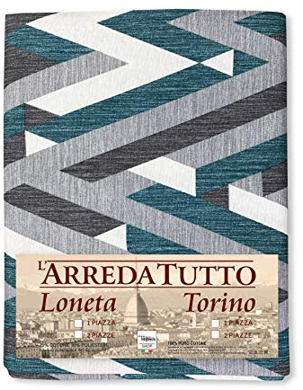 Tex family Telo ARREDO copritutto Gran Foulard COPRILETTO copridivano Tessuto LONETA (Square Verde - 2 PIAZZE)