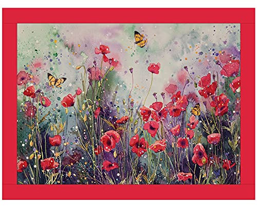 iStyle Poppy Field - Vassoio in finta pelle