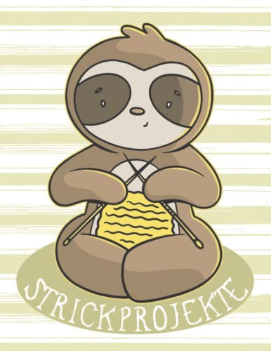 Strickprojekte: Planer zum Entwerfen eigener Strickmuster I Verhältnis 4:5 I Motiv: Strickendes Faultier
