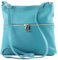 modamoda de T144 Damen Leder Umhängetasche Schultertasche Messenger bag handmade in Italy, Farbe:Türkis2021