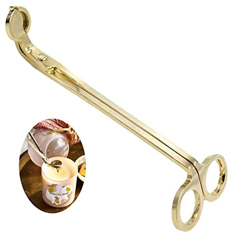 CC wonderland zone Candle Wick Clipper,Wick Cutter Scissor,Candle Wick Trimmer,Stainless Steel Wick Clipper Cutter,Gold(Scissor Shape)