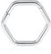 AROWRO 16G Hexagon Septum Nase Conch Ring Conch Daith Helix Piercing Schmuck Chirurgenstahl Septum Conch Daith Schmuck Septum Clicker Daith Conch Knorpel Helix Tragus Rook Ohrring 8mm Silber