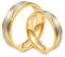Dsnyu Paar Ringe mit Gravur, Trauringe Paarpreis Titan 6MM 4MM Kein Stein Matt Bicolor Verlobung Ringe Paar GoldDamen Gr. 52 (16.6) & Herren Gr. 60 (19.1)