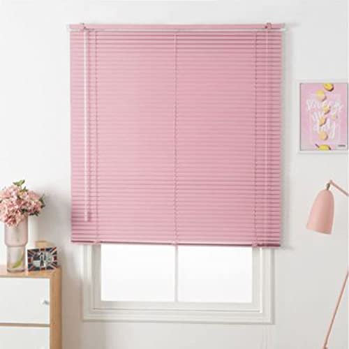 Rosa Alu-Jalousie,Aluminium-Jalousie,Sichtschutz,Lichtschutz,Blendschutz,25-mm-Lamellen-Fenster Rollo,Plissee-Rollos für Zuhause Büro Küche Badezimmer,mit Zubehör,Anpassbar (W50xH120cm(20x47in))