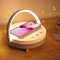 LED Nachttischlampe mit Ladefunktion,Nachttischlampe mit Kabelloser Lautsprecher Touch Dimmbar 4-in-1 Tischlampe für Schlafzimmer,15W Wireless Charger,Geschenke für frauen,männer,weihnachtsgeschenke