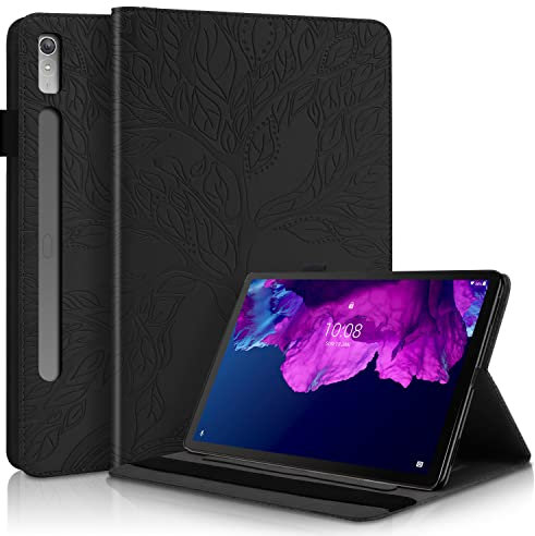 Succtopy Coque Lenovo Tab P11 2nd Gen 11.5 Pouces 2022 TB350FU/TB350XU PU Cuir Cover Tablette Housse de Protection Porte-Crayons Portefeuille Tablet Étui Lenovo Tab P11 2ème Génération 2022 - Noir