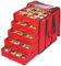 ProPik Aufbewahrungsboxen für Weihnachtsdekoration mit Trennwänden – 5 separate Tabletts – Ornament-Halter – hält 100 Weihnachtsschmuck – langlebige Tragetaschengriffe Organizer Aufbewahrungsbox (rot)