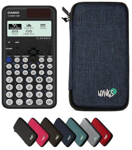 Casio fx-85GT CW including a WYNGS protective case in Blue - Basic Set