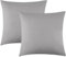 Bedsure Kissenbezug 80x80 2er Set - 100% Baumwolle Kopfkissenbezug 80x80, Kissenbezüge mit Reißverschluss, Oeko-TEX, Kissenhülle - Weich Atmungsaktiv und Langlebig für Bett Sofa, Hellgrau