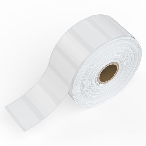 NefLaca 1000 Stück Thermo Etiketten 33mm x 15mm Etikett Multifunktional Selbstklebendes Etikett Geeignet für Büro Haus Schule Küche Weiß Selbstklebende Etiketten für Thermodrucker