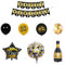 22 Zoll Happy New Year Ballon Kits Weihnachtsdekorationen 2024 Folienballon Banner Latex Ballon Hintergrund Party Dekor Happy New Year Banner 2024