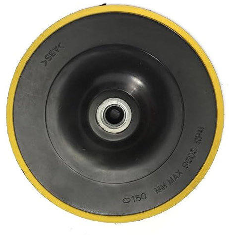 MiJunHD M14 Thread Hook and Loop Backing Pad, 6inch/150mm Self-adhesive Sanding Disc Backing Pad Angle Grinder Polisher Backer Plate for Polishing Sanding Buffing (1 Piece)
