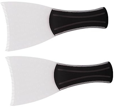 PLAFOPE Haarfärbe-Werkzeug-Set 2-teilig Haarfärbebretter Salon-Friseurwerkzeug schwarz verhindert Berührung der Haarwurzel schützt die Kopfhaut schnelle Anwendung