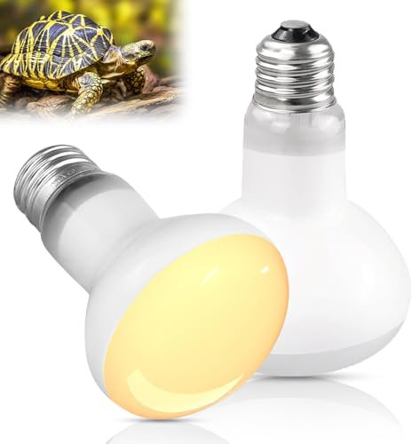 Hojalis 2 Stück Reptilien Wärmelampe, 100W UVA UVB Lampe Terrarium, Wärmelampe Schildkröten, Terrarium Wärmelampe, Reptilien Lampe, E27 Heizlampe für Reptilien,Schildkröten, Hühner, Bartagamen