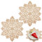 POPOYU 2 Pezzi Tovagliette Natale Fiocco Neve,38cm PVC Tovaglietta Oro Hollow,Fiocco Neve Tovaglietta Antiscivolo Lavabili per Natale,Matrimonio,Ristorante,Hotel Table Decorativo(A)