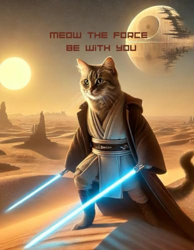 Sci-Fi Warrior Cat Notebook for Journaling and Notes: Galactic Star Paws
