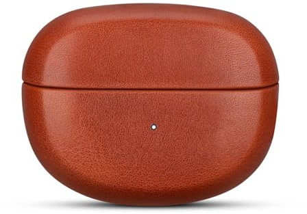 LOPIE Designed for Bose Ultra Leather Case Cover, Handmade Case Fully-Wrapped with Top Grain Leather, Protective Hard Shell Cover for Bose Ultra Open Earbuds - Brown