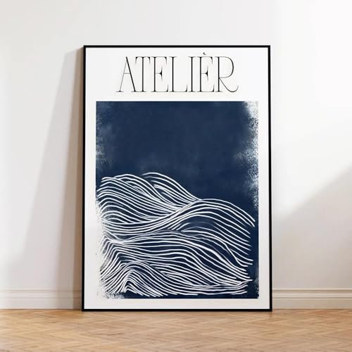 Moderne Blau Abstrakte Berg Atelier Wand Kunst Leinwand Malerei Poster Drucke Bild Für Wohnzimmer Wohnkultur 60X90Cm Kein Rahmen