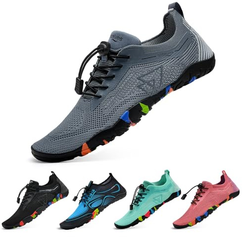 WateLves Badeschuhe Wasserschuhe Damen Herren Schnell Trocknende und Schnell Tragende Strandschuhe für Tauchen Surfen Wassersport Wandern Yoga Alltag 36-48EU