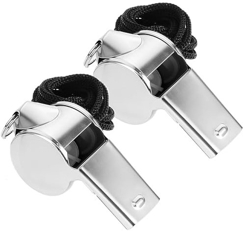 laeeyin 2 Stück Pfeife Trillerpfeife Sportunterricht Profi Whistle mit Schlüsselband Schiedsrichter Pfeife für Schulsport, Fußball, Sportunterricht, Hundetraining