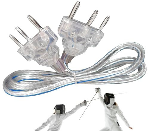 Kabel für manuelle Abschirmung – Stiftstecker leichtes Kabel für den Körper aus Edelstahl | für flexible Abschirmung mit Säbelschnur für Blume und Fechten