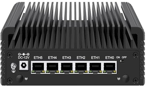 AdvanElink Micro Firewall Appliance Quad-Core InteI N150 (Upgrade N100), 16GB DDR5 256GB SSD, lüfterloser Mini-PC-Router, 6 x 2.5GbE i226-V LAN, TPM2.0