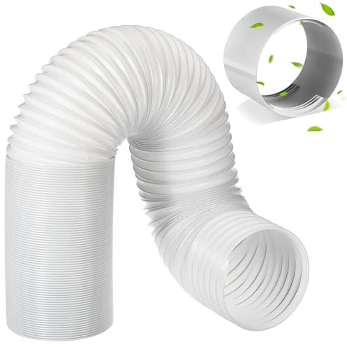 Abluftschlauch mit Adapte,130mm x2m Abluftschlauch und Zubehör Set,Flexrohr Luftschlauch,Lüftungsschlauch,Verwendet für Klimaanlage Wäschetrockner Abzugshaube Dunstabzugshaube