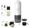 JOPWUE Portable Coffee Machine,17 Bar Self-Heating Electric Espresso Maker, 12V, USB-C Charging, Compatible with NS Capsules and Ground Coffee for Camping Travel Home (White)